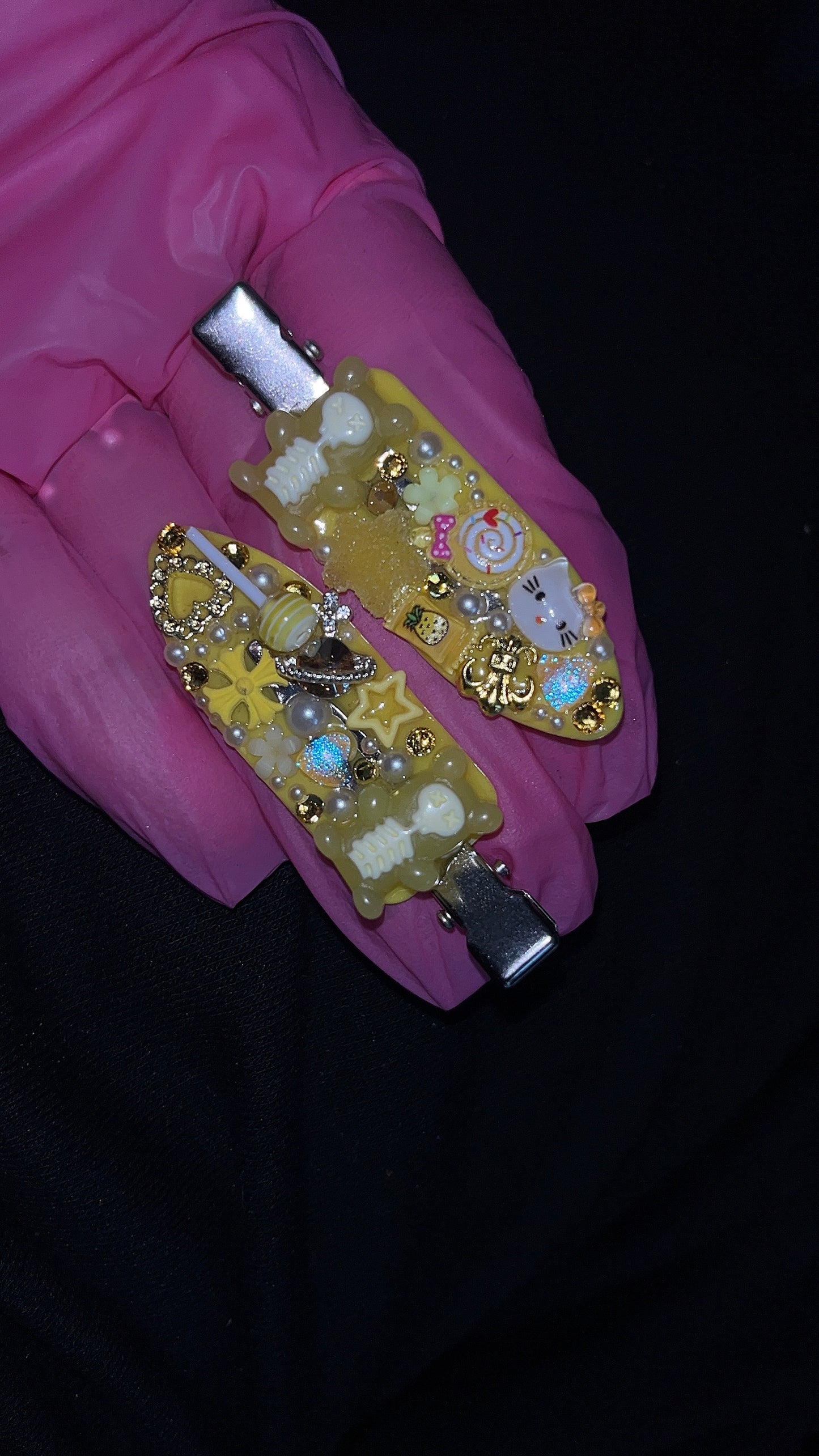 junk hair pins 2pc